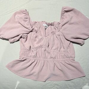 Ava & Viv Women's Mauve Peplum Blouse